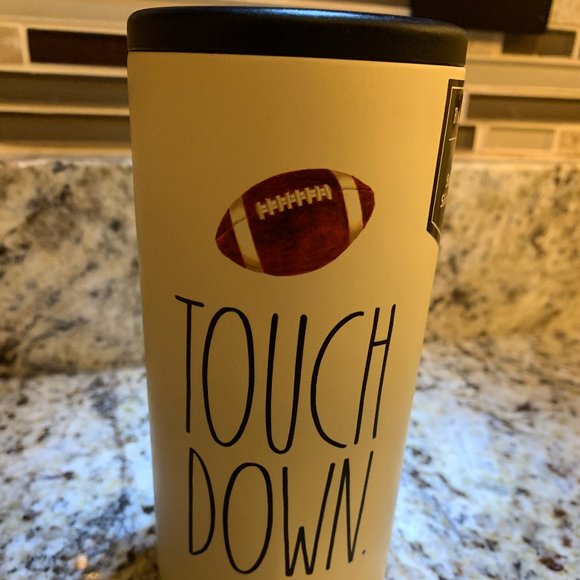 Rae Dunn Other - RAE DUNN New “TOUCHDOWN” Slim-Can Cooler Stainless Steel 12oz